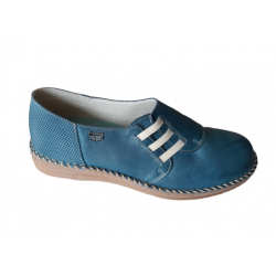 Zapato deportivo On Foot azul con elásticos.