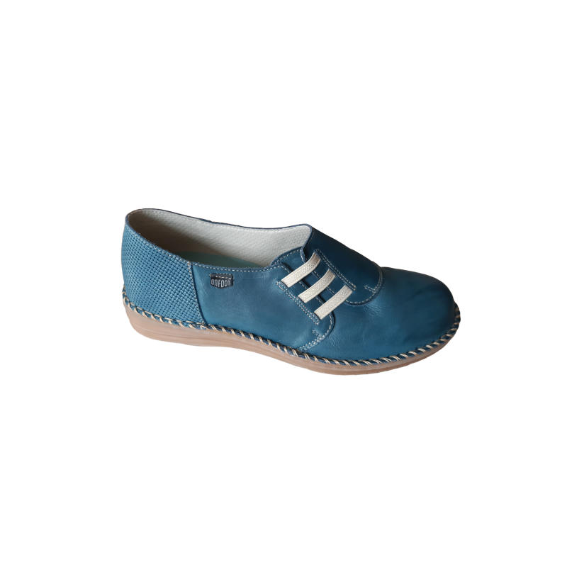 Zapato deportivo On Foot azul con elásticos.