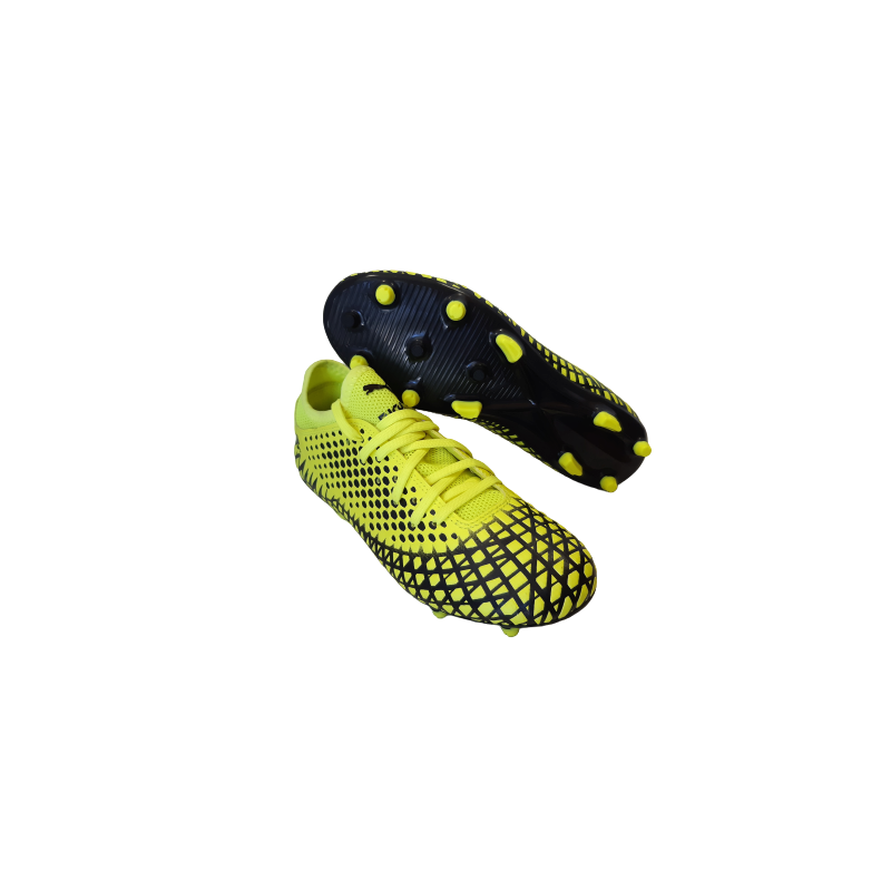 Bota de Futbol Campo Future 4.4 FG/AG de calcetín en amarillo flúor.