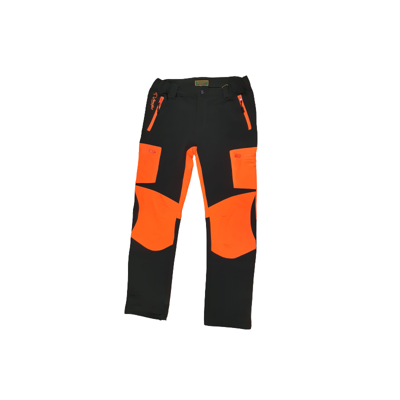 Pantalón Benisport Sot 687 combinado naranja de alta elasticidad.
