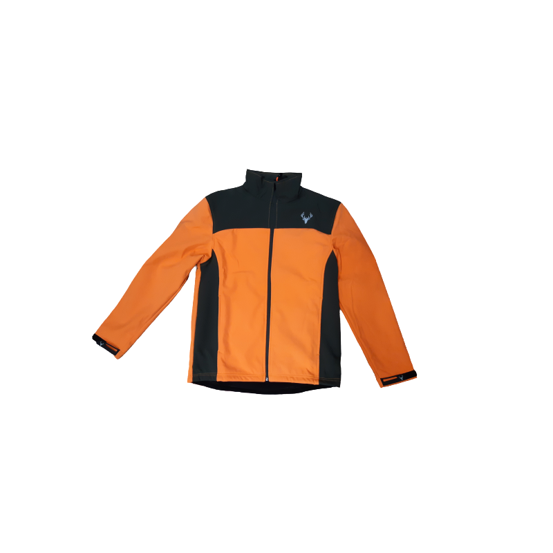 Chaqueta Softshell Workteam naranja impermeable y transpirable.