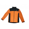 Chaqueta Softshell Workteam naranja impermeable y transpirable.
