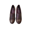 Zapato de cuña Pitillos 1622 marrón elástico.