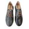 Zapato de cordones Surko 13367 combinado marino-marrón.