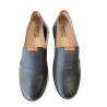 Zapato de elásticos Surko 13368 combinado marino-marrón.