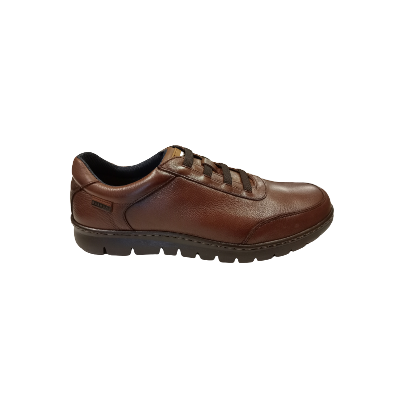 Zapato Baerchi 5323 marrón de cordones elásticos.