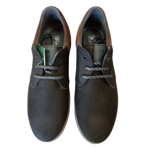 Zapato Pitillos 4730 combinado Negro-Marrón.
