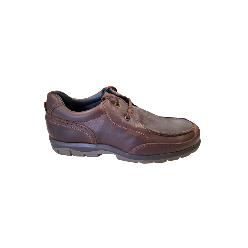 Zapato Cardel 375 marrón de piel fuerte y flexible.