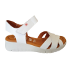 Sandalia Pepe Menargues 10496 blanca con velcro.