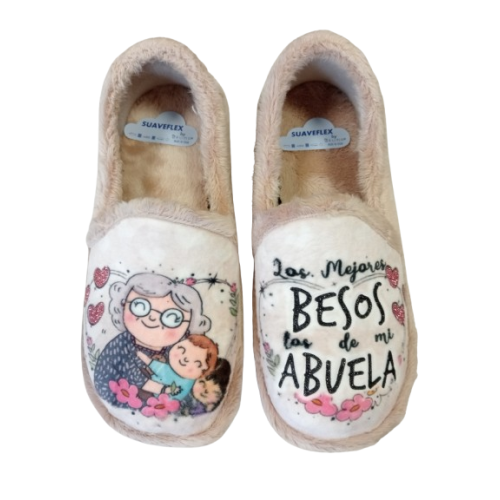 Zapatilla cerrada Suaveflex Bruma 250 "Los mejores besos, los de mi abuela".