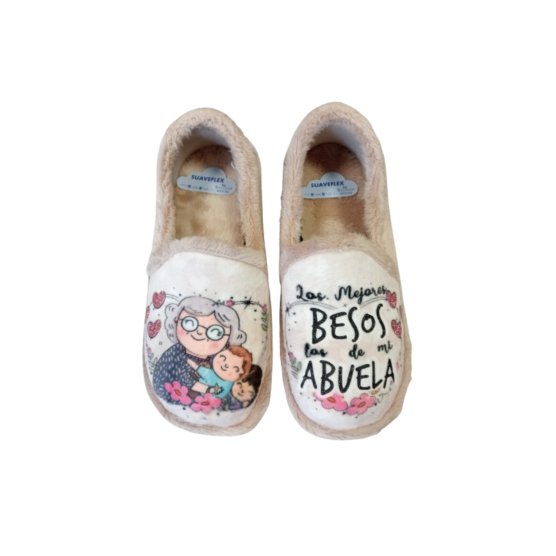 Zapatilla cerrada Suaveflex Bruma 250 "Los mejores besos, los de mi abuela".