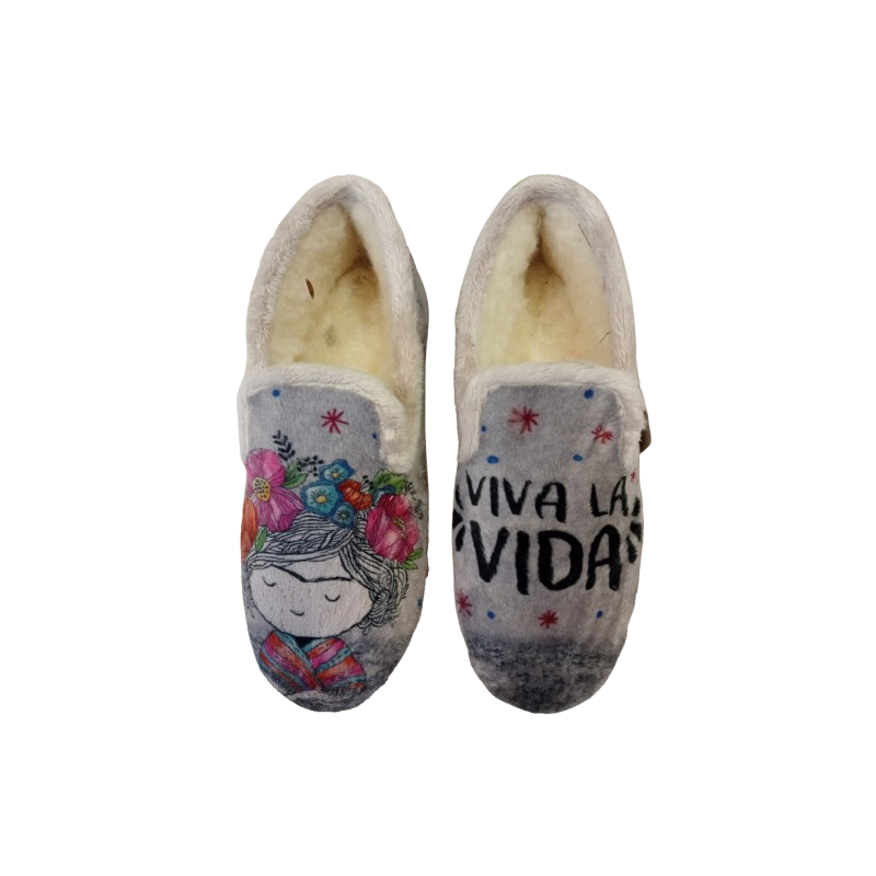 Zapatilla cerrada Javer 120-25 "Viva la Vida de Frida Kahlo"