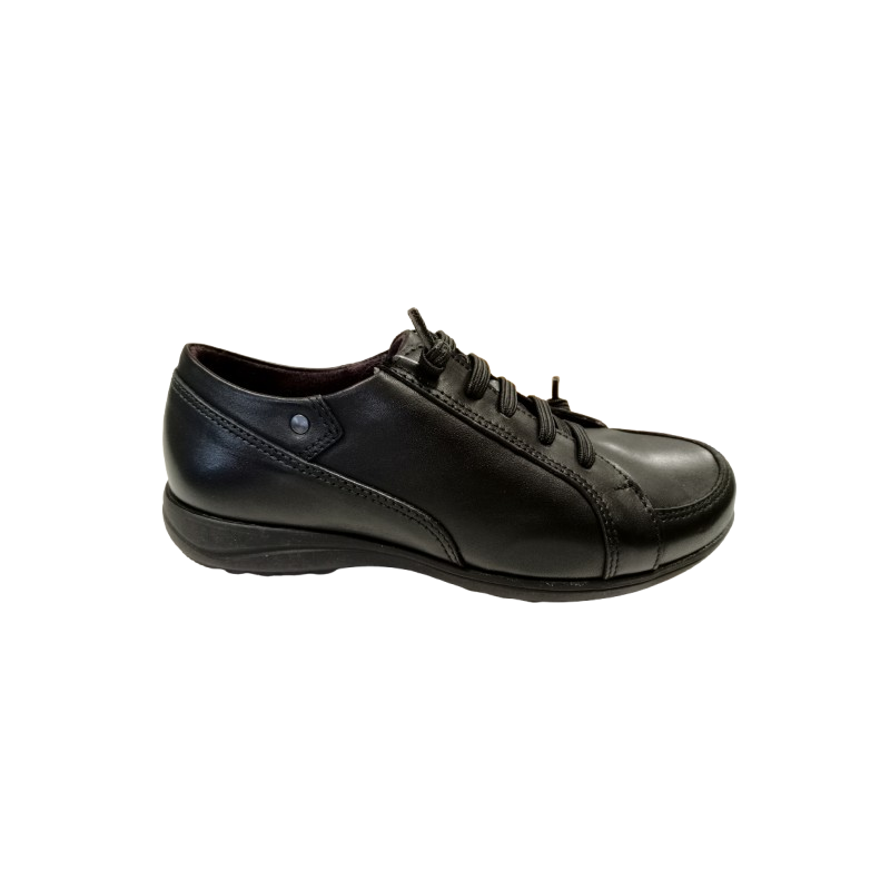 Zapato deportivo Pitillos 20012 negro con cordones elásticos.