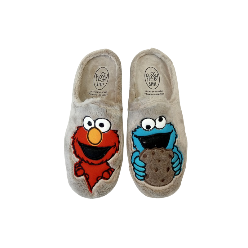 Zapatilla descalza Flossy 27-124 Muppets-Monstruos Comegalletas Elmo y Lucas.