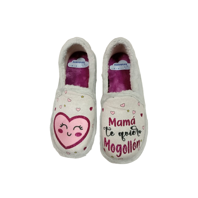 Zapatilla cerrada Suaveflex Bruma 250 "Mamá te quiero mogollón".