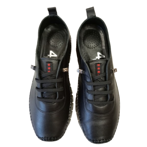 Zapato 48 Horas 611601/01 negro 100% flexibles.