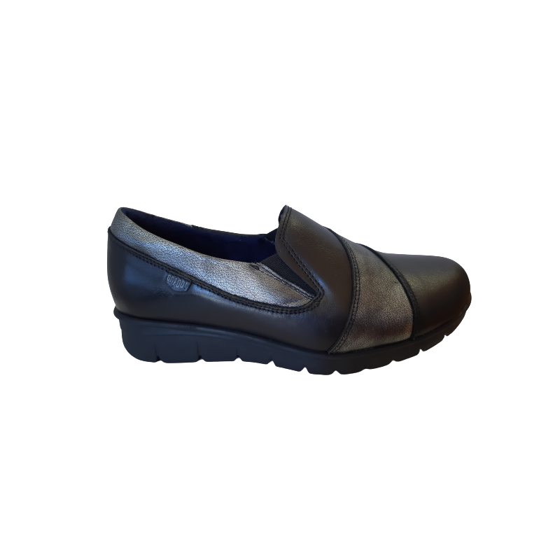 Zapato On Foot 15100 negro de elásticos extra flexible.