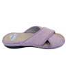 Zapatilla descalza Suaveflex by Bruma 220 malva cruzada de rizo.