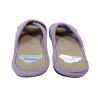 Zapatilla descalza Suaveflex by Bruma 220 malva cruzada de rizo.