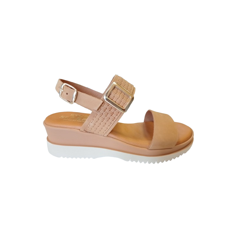 Sandalia de cuña Studio Scarpe SF-153754 Nuez.