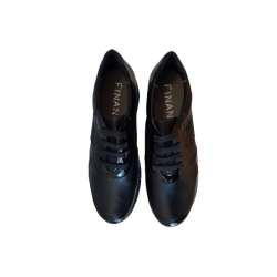 Zapato deportivo Finano 322 negro ancho especial.