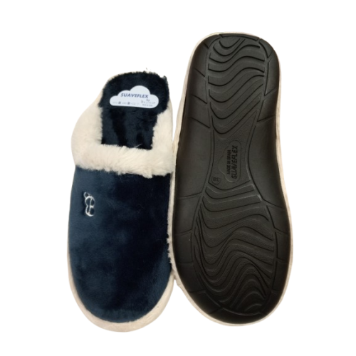 Zapatilla descalza Suaveflex by Bruma 200 azul con Ribete .