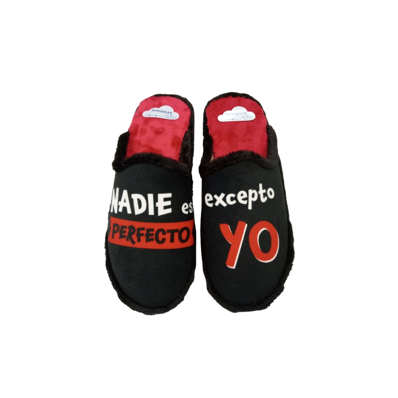 Zapatilla descalza Suaveflex by Bruma 200 "Nadie es perfecto excepto Yo".