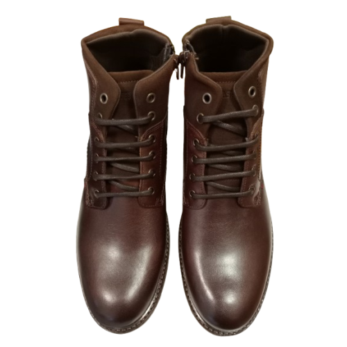 Bota Innova 770 marrón con cierre cremallera y cordones.