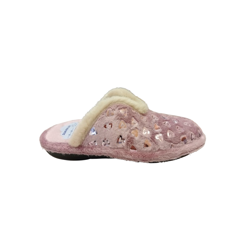 Zapatilla descalza Suaveflex by Bruma 550 Corazones lila.