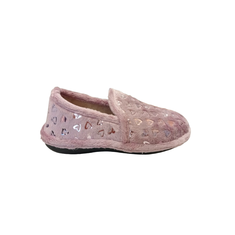 Zapatilla cerrada Suaveflex by Bruma 250 lila Corazones.