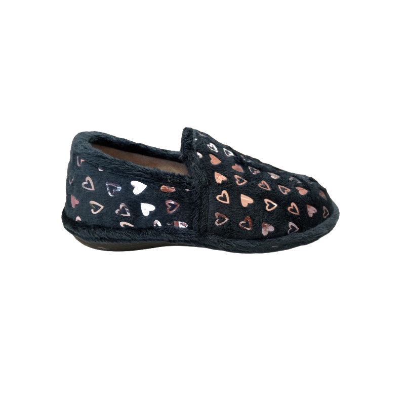 Zapatilla cerrada Suaveflex by Bruma 250 azul Corazones.