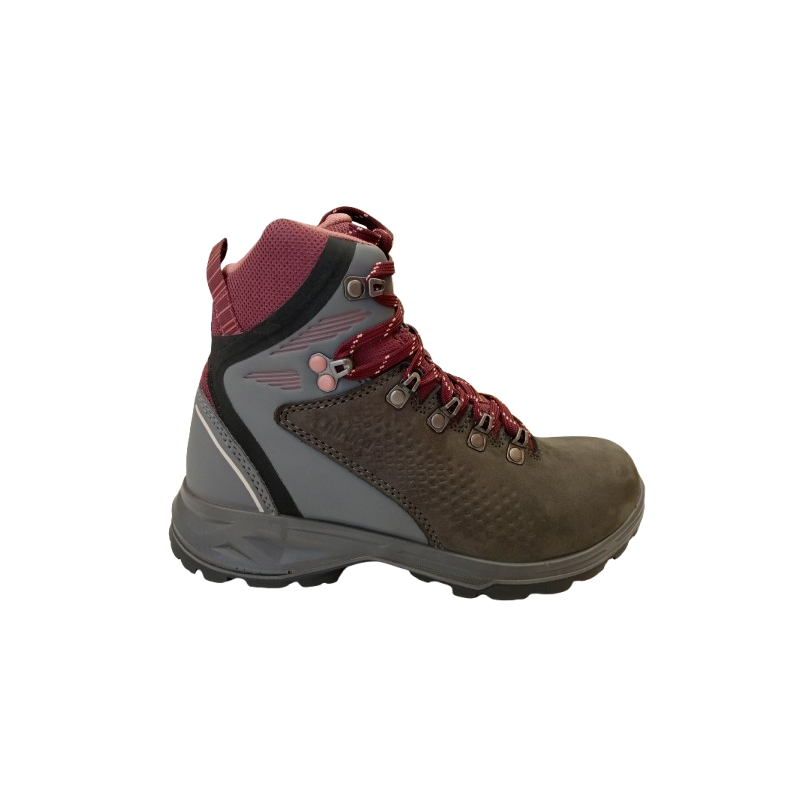 Bota Montaña Chiruca Taiga gris/burdeos con Gore-Tex.