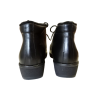 Bota de cuña Leyland 1005 negra forrada de pelo.