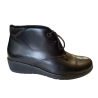 Bota de cuña Leyland 1005 negra forrada de pelo.
