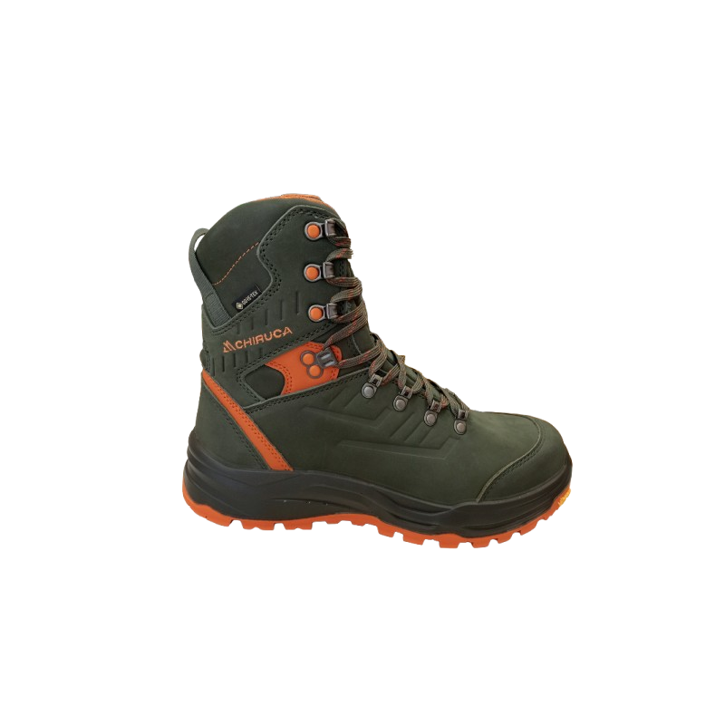 Bota Montaña Chiruca Cypress 01 verde/naranja con Goretex.