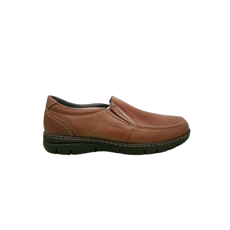 Zapato Pitillos 109 cuero con elásticos laterales.