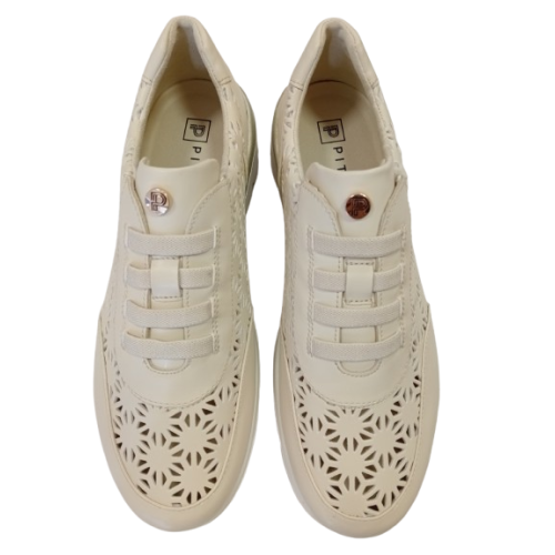 Zapato de cuña Pitillos 11090 con cordones elásticos.