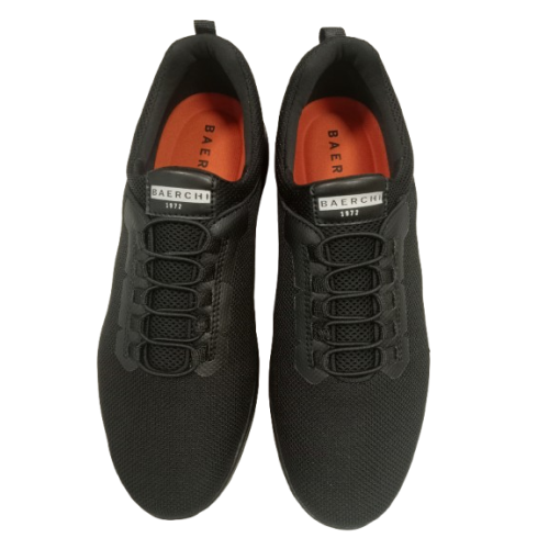 Deportivo negro Baerchi 1023 cordones elásticos.