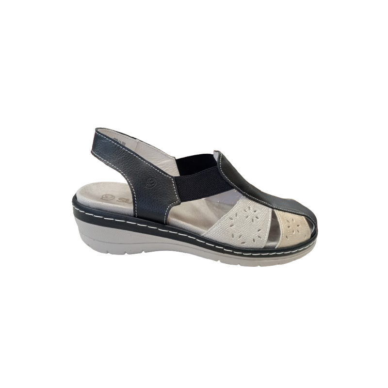 Sandalia Suave by Leyland 3265 azul puntera cerrada.