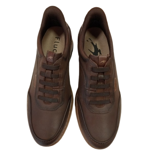 Zapato Fluchos F2511 café con calza fácil.