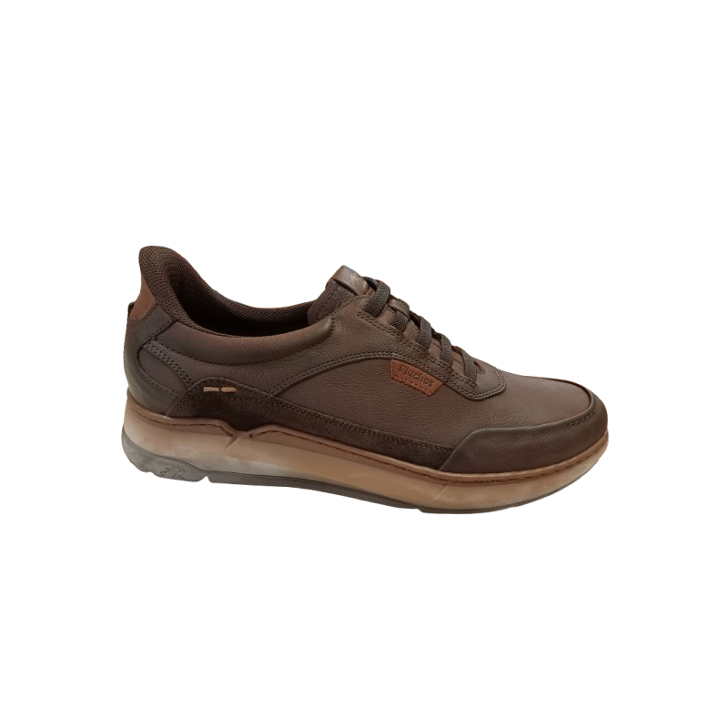 Zapato Fluchos F2511 café con calza fácil.