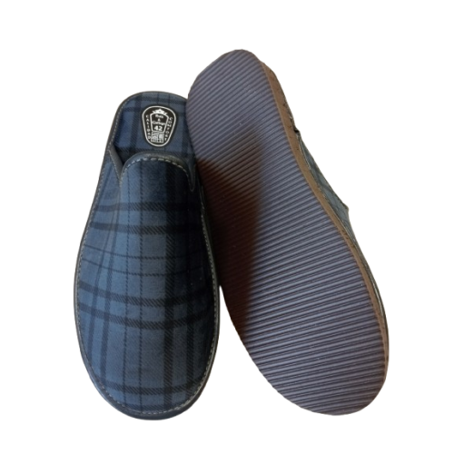 Zapatilla descalza Ruiz y Gallego 305 azul rayas piso ligero.