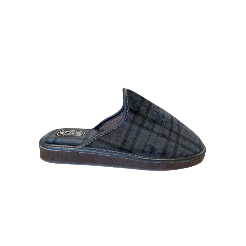 Zapatilla descalza Ruiz y Gallego 305 azul rayas piso ligero.
