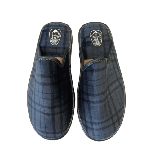 Zapatilla descalza Ruiz y Gallego 305 azul rayas piso ligero.