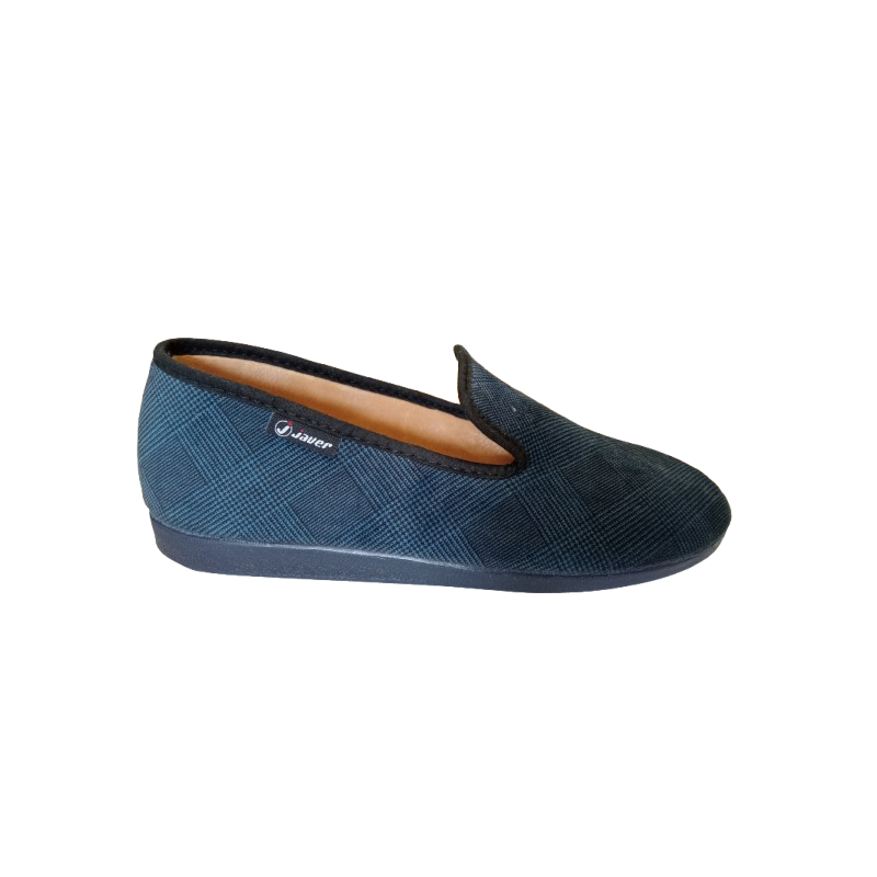 Zapatilla cerrada Javer 309 azul horma ancha.
