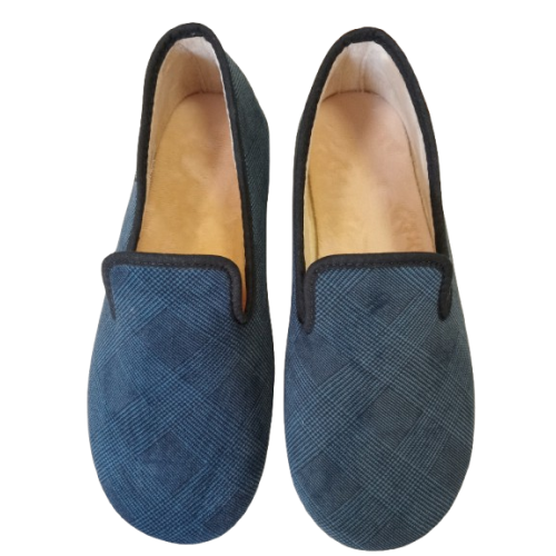 Zapatilla cerrada Javer 309 azul horma ancha.