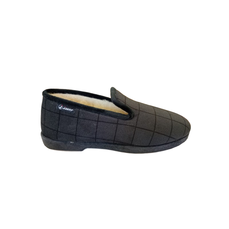 Zapatilla cerrada de lana Javer 106-56 cuadros.