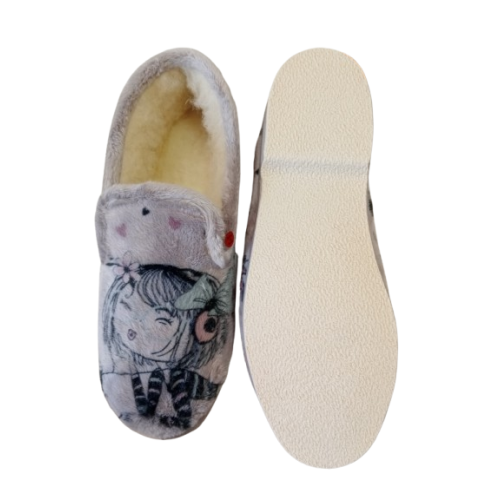 Zapatilla cerrada Javer 120-42 niña-gato con pura lana.