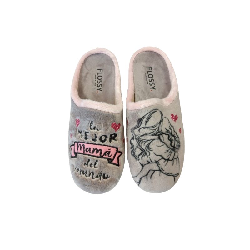 Zapatilla descalza Flossy 26-381 "La mejor mamá del mundo".