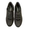Zapato de cuña Suave 3955 negro con cordones elásticos.
